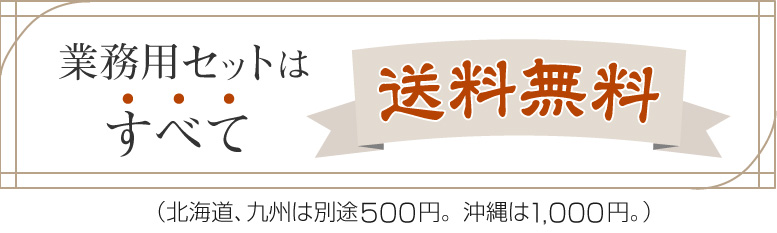 業務用セットはすべて送料無料